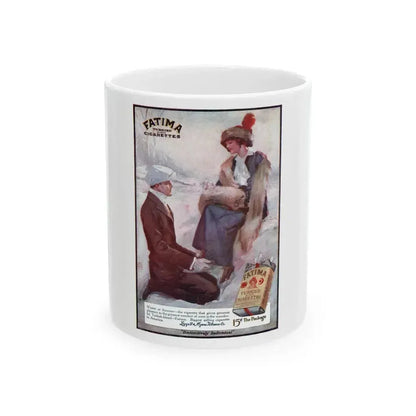 Fatima advertisement, Top-Notch magazine, March 15, 1914 - White Coffee Mug 11oz - Go Mug Yourself