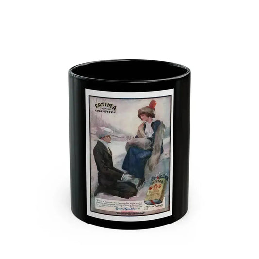 Fatima, backcover from The Popular Magazine, February 15, 1914 - Black Coffee Mug 11oz - Go Mug Yourself