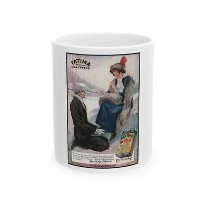 Fatima, backcover from The Popular Magazine, February 15, 1914 - White Coffee Mug 11oz - Go Mug Yourself