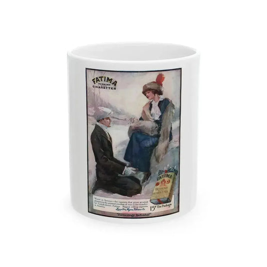 Fatima, backcover from The Popular Magazine, February 15, 1914 - White Coffee Mug 11oz - Go Mug Yourself