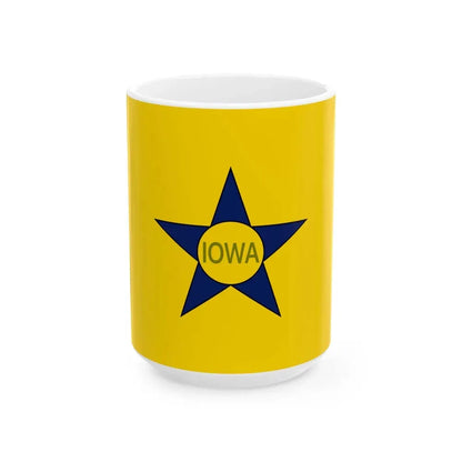 Fatima Cigarettes Iowa flag (United States) White Coffee Mug 15oz - Go Mug Yourself