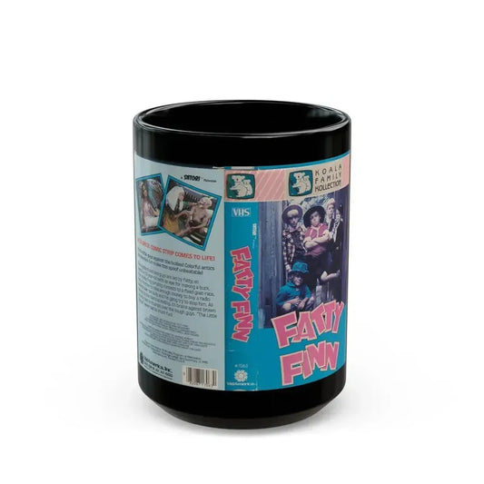 FATTY FINN KOALA FAMILY COLLECTION (VHS COVER) - Black Coffee Mug 15oz - Go Mug Yourself