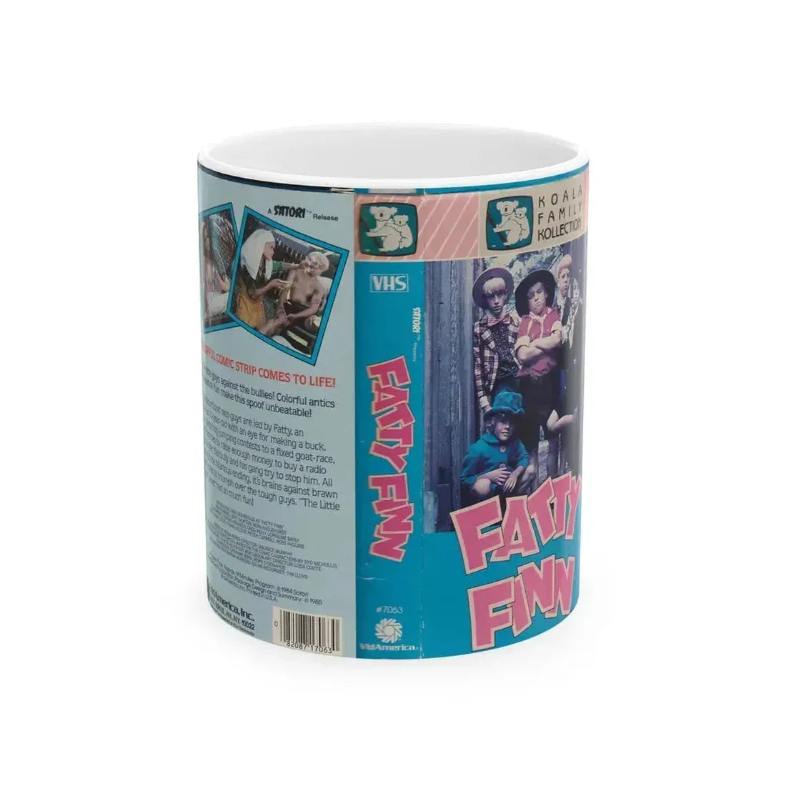 FATTY FINN KOALA FAMILY COLLECTION (VHS COVER) - White Coffee Mug 11oz - Go Mug Yourself