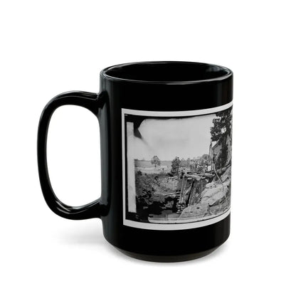 Fauquier Sulphur Springs, Va., Vicinity. Troops Building Bridges Across The North Fork Of The Rappahannock (U.S. Civil War) Black Coffee Mug - Go Mug Yourself