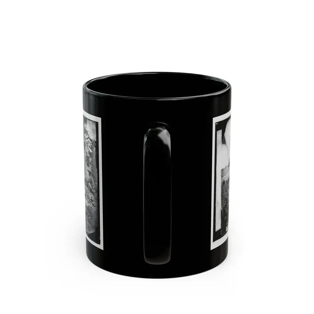 Fauquier Sulphur Springs, Va., Vicinity. Troops Building Bridges Across The North Fork Of The Rappahannock (U.S. Civil War) Black Coffee Mug - Go Mug Yourself