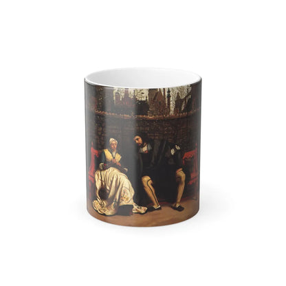 Faust and Marguerite in the Garden (1861), by James Tissot Oil on panel - Color Changing Mug 11oz-11oz-Go Mug Yourself