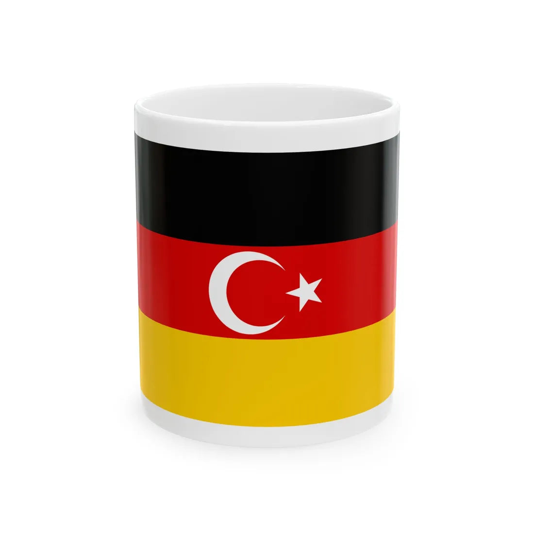 Faux drapeau germano-turc (Germany) White Coffee Mug 11oz - Go Mug Yourself