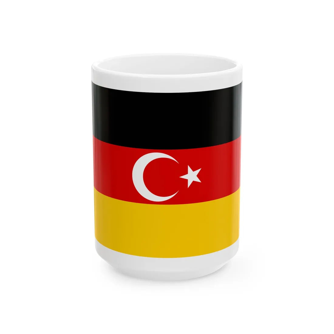 Faux drapeau germano-turc (Germany) White Coffee Mug 15oz - Go Mug Yourself
