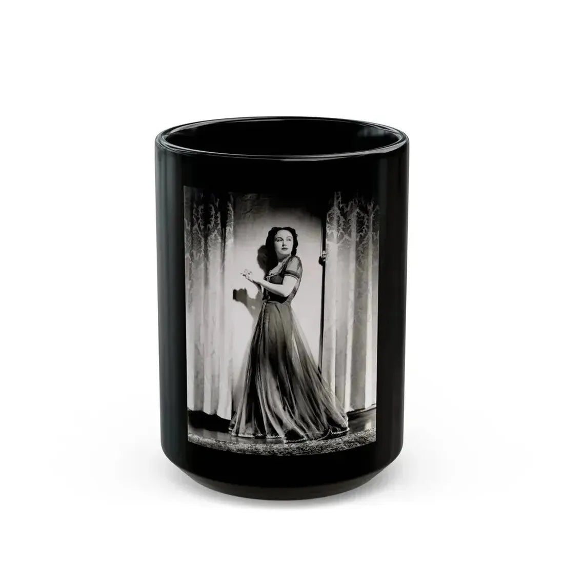 Fay Wray #11 (Vintage Female Icon) Black Coffee Mug 15oz - Go Mug Yourself