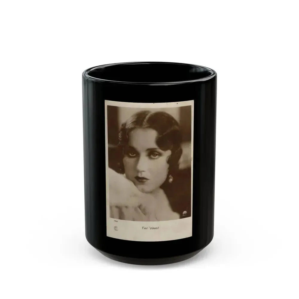 Fay Wray #117 (Vintage Female Icon) Black Coffee Mug 15oz - Go Mug Yourself