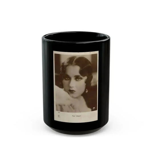 Fay Wray #117 (Vintage Female Icon) Black Coffee Mug 15oz - Go Mug Yourself