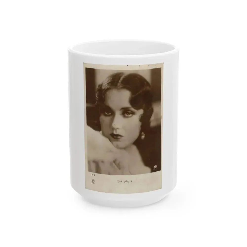 Fay Wray #117 (Vintage Female Icon) White Coffee Mug 15oz - Go Mug Yourself