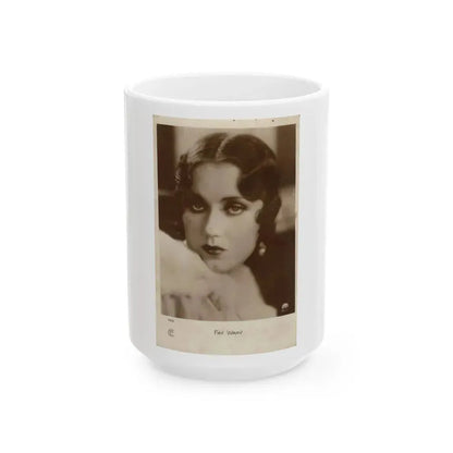 Fay Wray #117 (Vintage Female Icon) White Coffee Mug 15oz - Go Mug Yourself