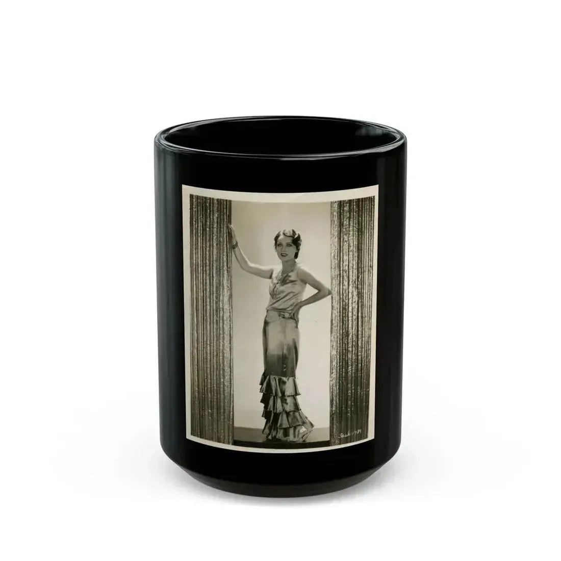 Fay Wray #119 (Vintage Female Icon) Black Coffee Mug 15oz - Go Mug Yourself