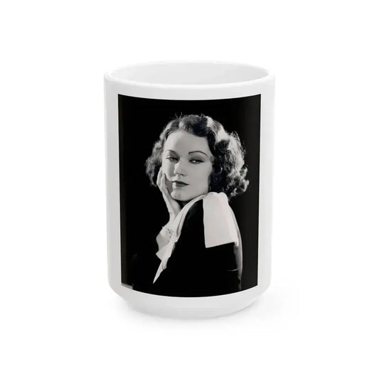 Fay Wray #12 (Vintage Female Icon) White Coffee Mug 15oz - Go Mug Yourself
