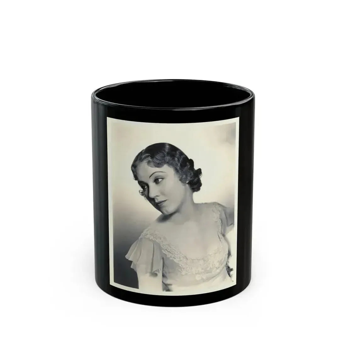 Fay Wray #121 (Vintage Female Icon) Black Coffee Mug 11oz - Go Mug Yourself
