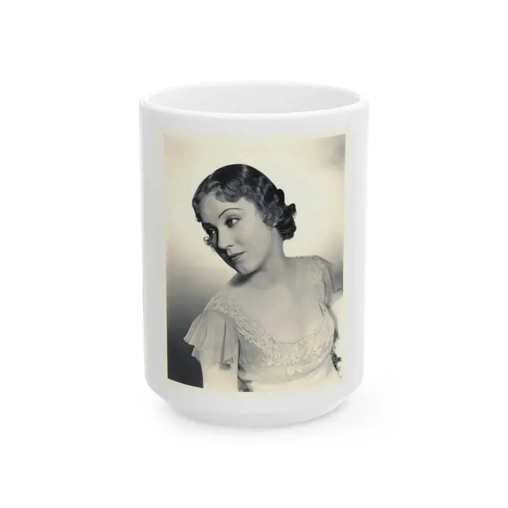 Fay Wray #121 (Vintage Female Icon) White Coffee Mug 15oz - Go Mug Yourself
