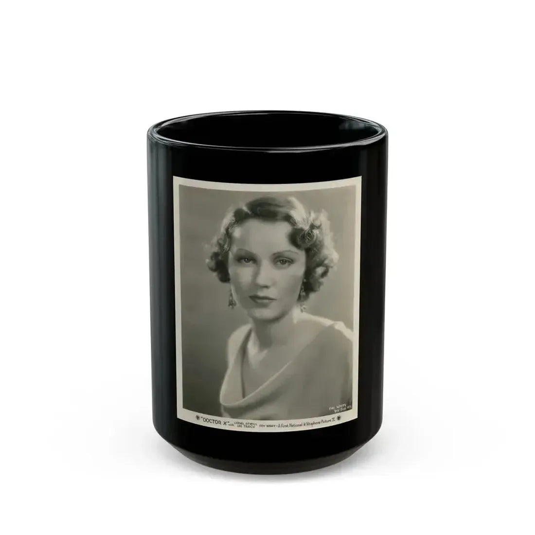 Fay Wray #137 (Vintage Female Icon) Black Coffee Mug 15oz - Go Mug Yourself