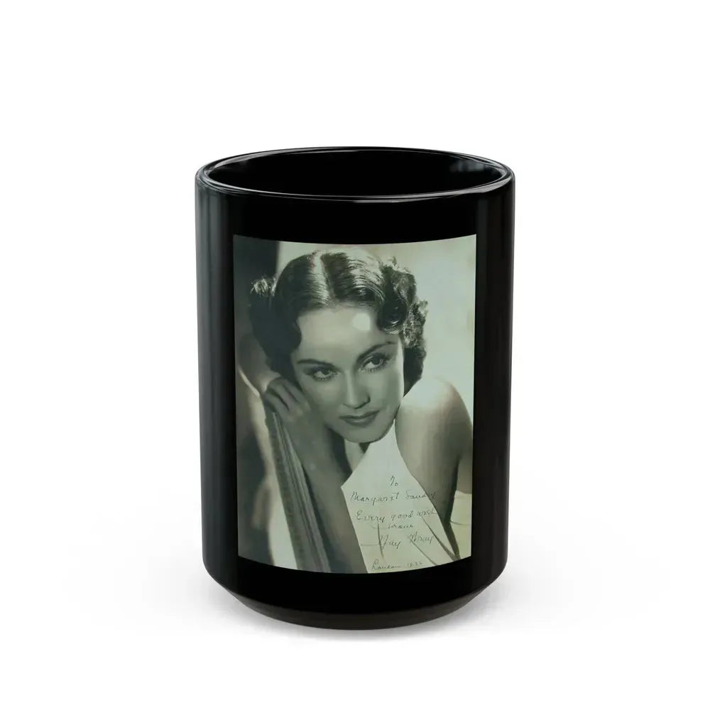 Fay Wray #146 (Vintage Female Icon) Black Coffee Mug 15oz - Go Mug Yourself