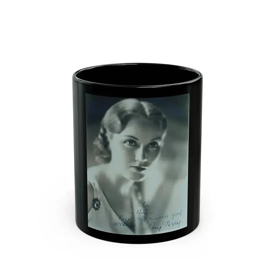 Fay Wray #147 (Vintage Female Icon) Black Coffee Mug 11oz - Go Mug Yourself