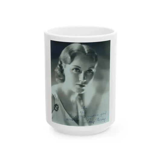 Fay Wray #147 (Vintage Female Icon) White Coffee Mug 15oz - Go Mug Yourself