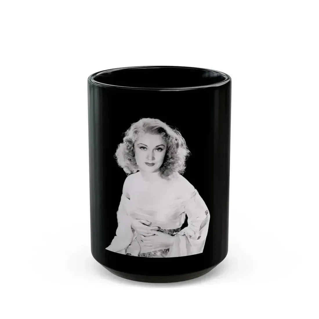 Fay Wray #15 (Vintage Female Icon) Black Coffee Mug 15oz - Go Mug Yourself