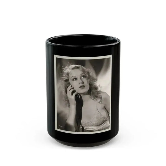 Fay Wray #163 (Vintage Female Icon) Black Coffee Mug 15oz - Go Mug Yourself