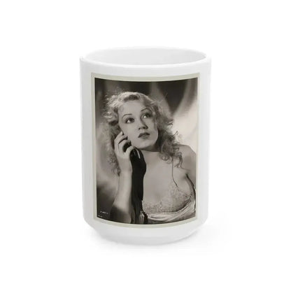 Fay Wray #163 (Vintage Female Icon) White Coffee Mug 15oz - Go Mug Yourself