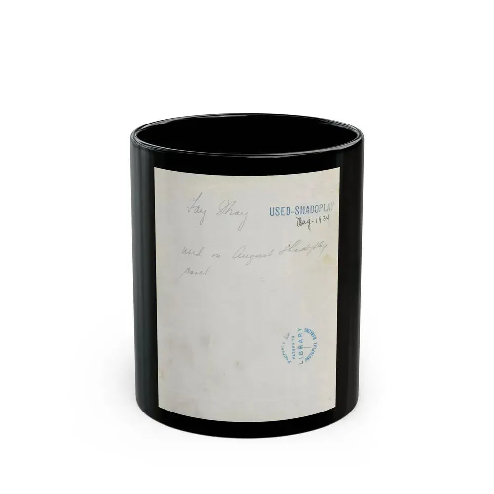Fay Wray #171 (Vintage Female Icon) Black Coffee Mug 11oz - Go Mug Yourself