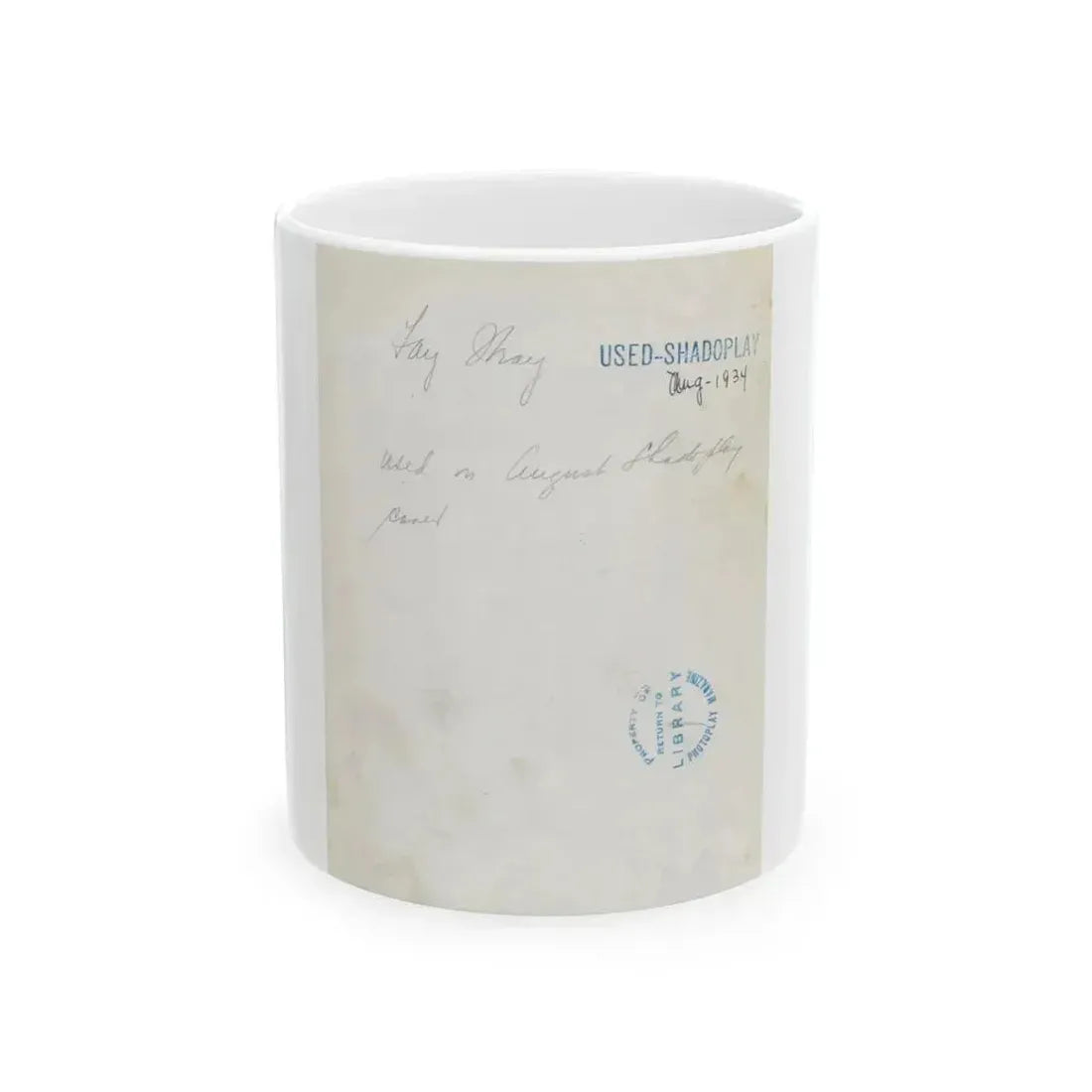 Fay Wray #171 (Vintage Female Icon) White Coffee Mug 11oz - Go Mug Yourself