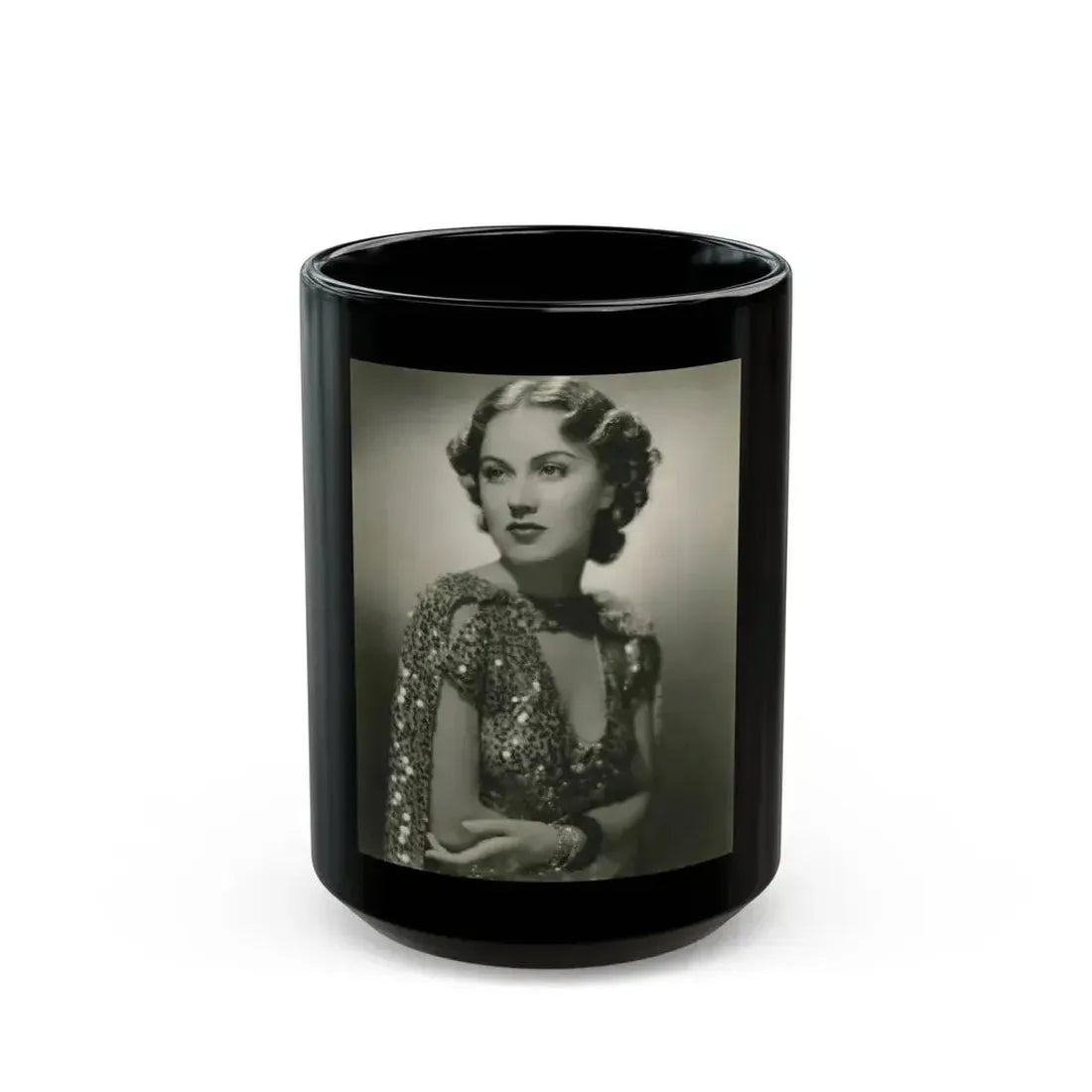 Fay Wray #178 (Vintage Female Icon) Black Coffee Mug 15oz - Go Mug Yourself