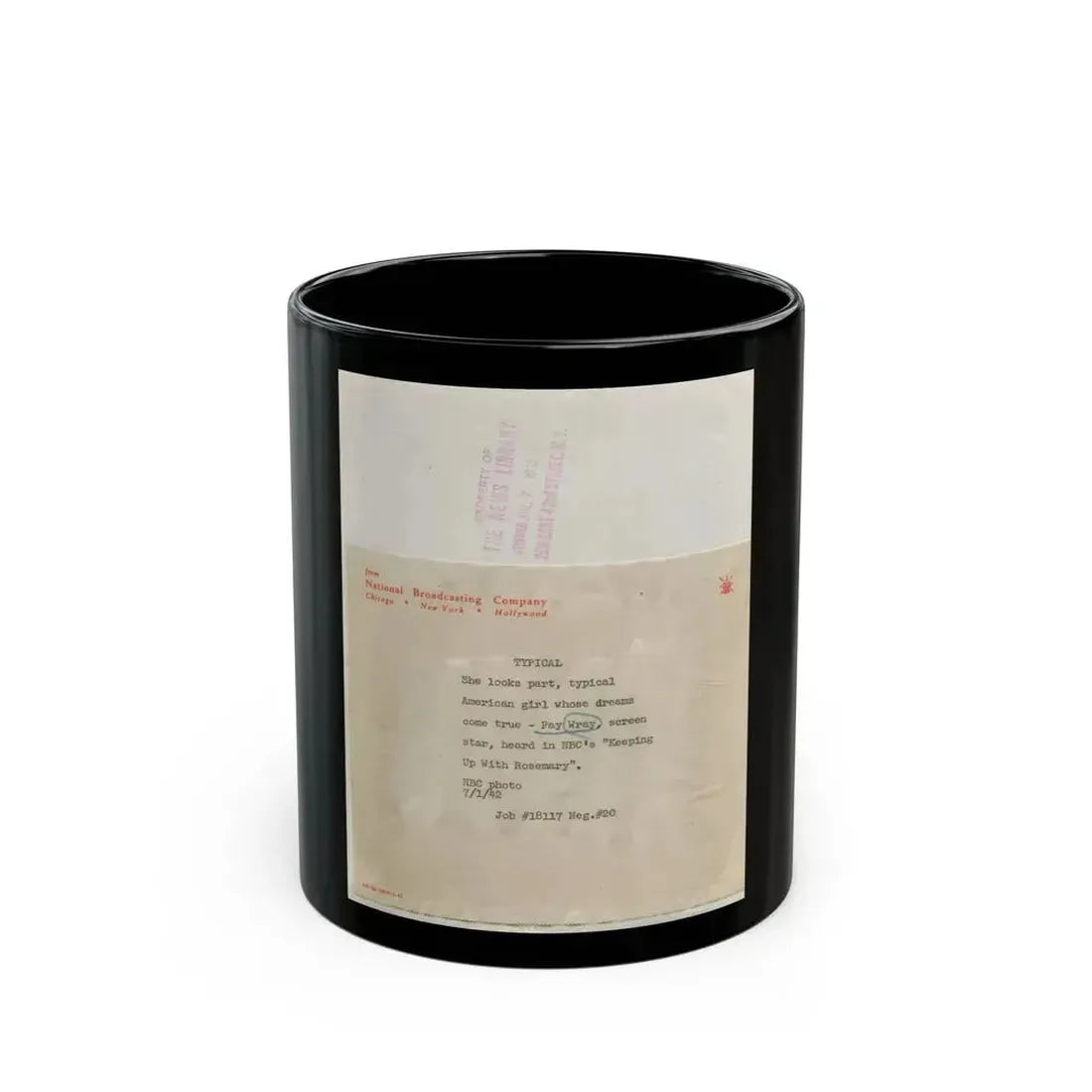 Fay Wray #187 (Vintage Female Icon) Black Coffee Mug 11oz - Go Mug Yourself