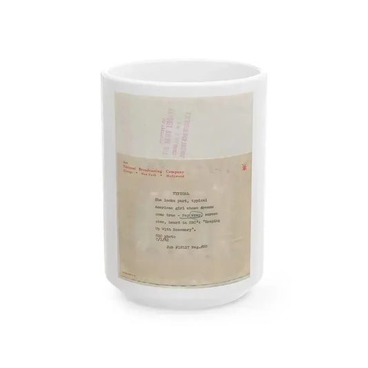 Fay Wray #187 (Vintage Female Icon) White Coffee Mug 15oz - Go Mug Yourself