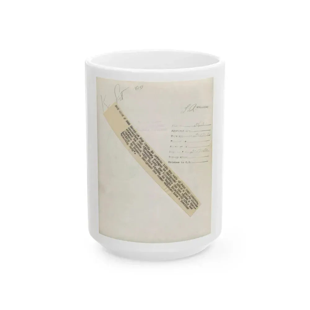 Fay Wray #189 (Vintage Female Icon) White Coffee Mug 15oz - Go Mug Yourself