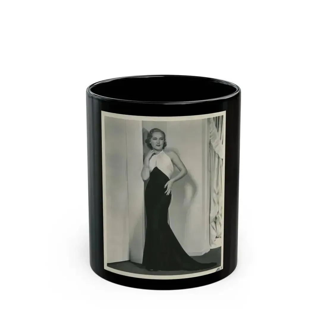 Fay Wray #193 (Vintage Female Icon) Black Coffee Mug 11oz - Go Mug Yourself