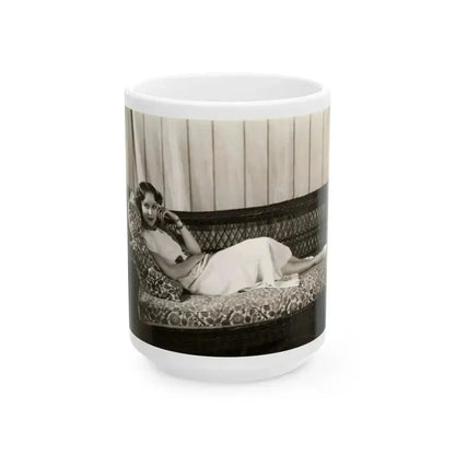 Fay Wray #195 (Vintage Female Icon) White Coffee Mug 15oz - Go Mug Yourself