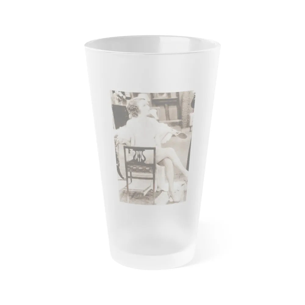 Fay Wray #204 1 (Vintage Female Icon) Frosted Pint Glass 16oz-16oz-Frosted-Go Mug Yourself