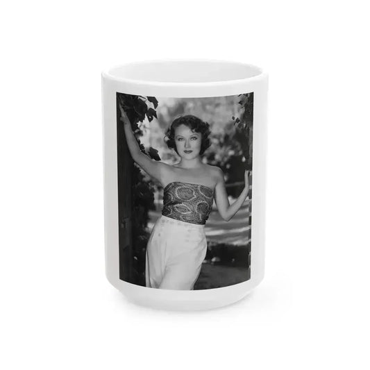 Fay Wray #206 (Vintage Female Icon) White Coffee Mug 15oz - Go Mug Yourself