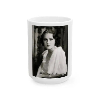 Fay Wray #209 (Vintage Female Icon) White Coffee Mug 15oz - Go Mug Yourself