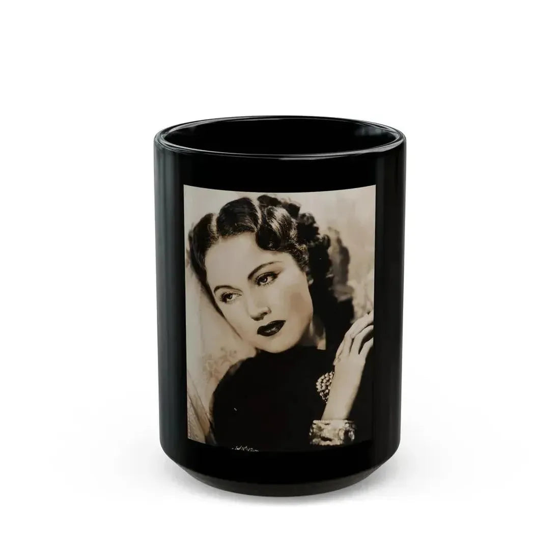 Fay Wray #211 (Vintage Female Icon) Black Coffee Mug 15oz - Go Mug Yourself