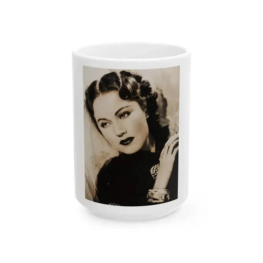 Fay Wray #211 (Vintage Female Icon) White Coffee Mug 15oz - Go Mug Yourself