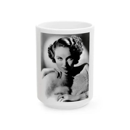 Fay Wray #213 (Vintage Female Icon) White Coffee Mug 15oz - Go Mug Yourself