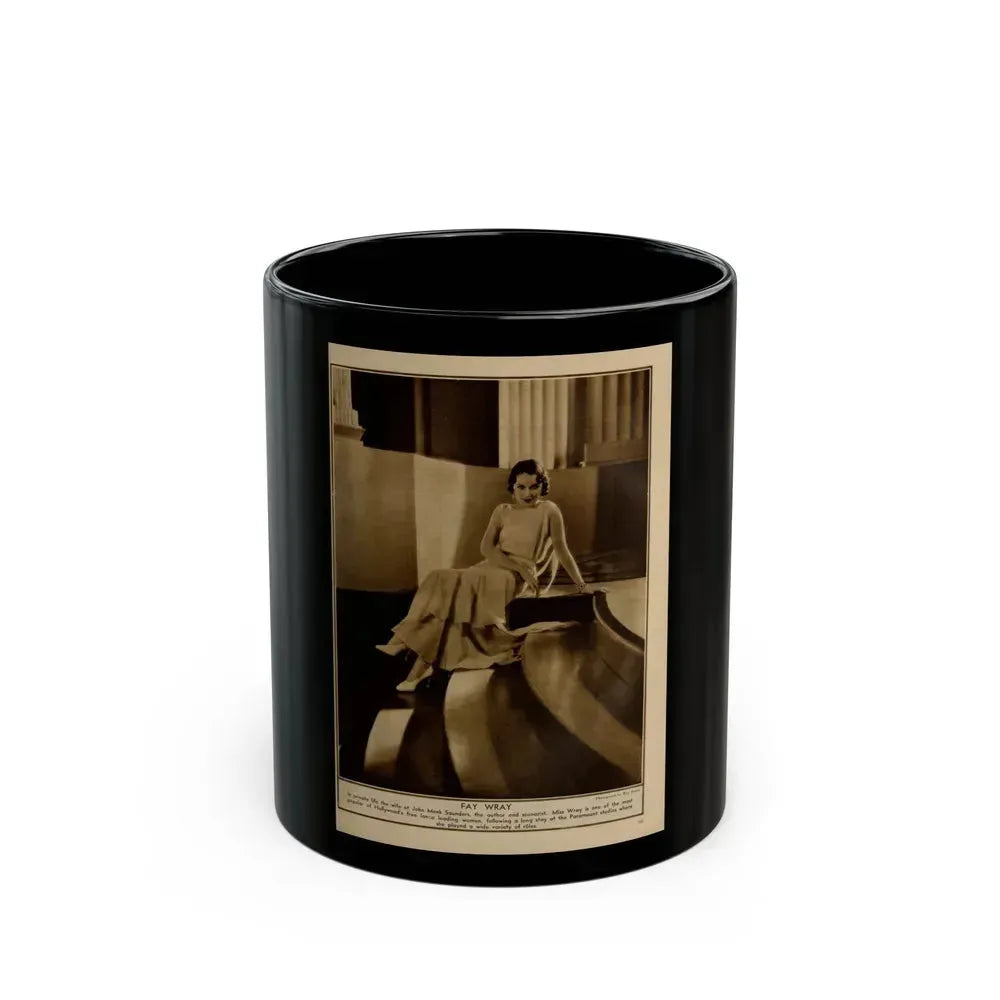 Fay Wray #215 (Vintage Female Icon) Black Coffee Mug 11oz - Go Mug Yourself