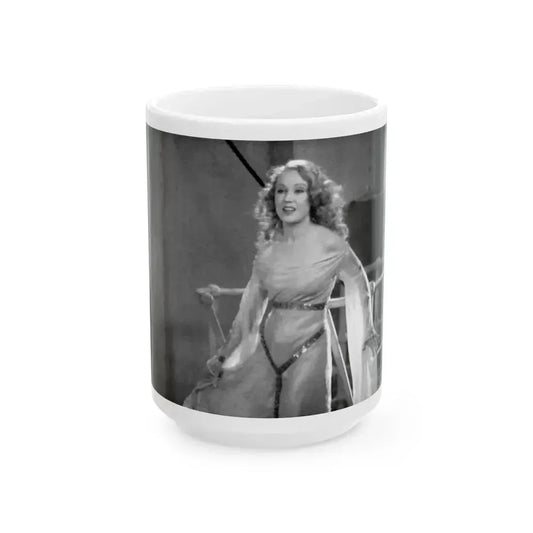 Fay Wray #25 (Vintage Female Icon) White Coffee Mug 15oz - Go Mug Yourself