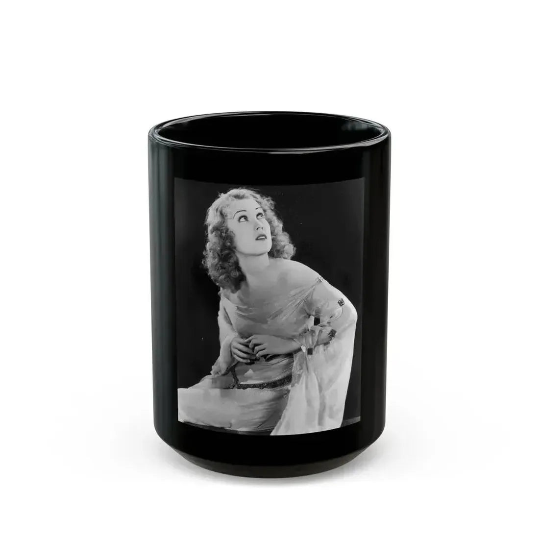 Fay Wray #40 (Vintage Female Icon) Black Coffee Mug 15oz - Go Mug Yourself