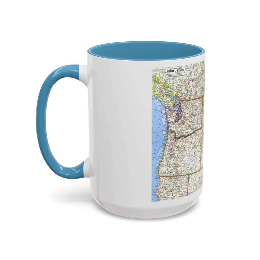 USA - Northwestern (1960) (Map) Accent Coffee Mug-Go Mug Yourself