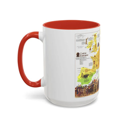 Europe - Celtic (1977) (Map) Accent Coffee Mug-Go Mug Yourself