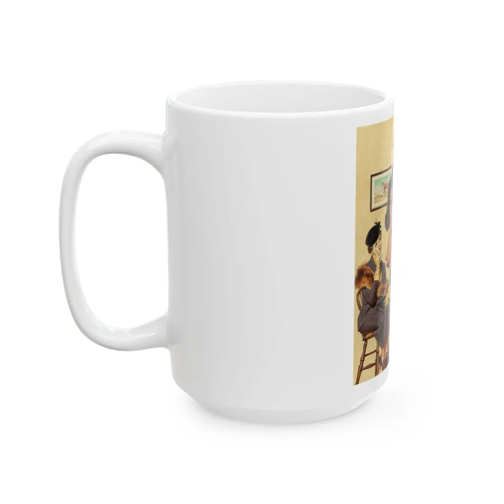 First Long Suit, The Saturday Evening Post, September 18, 1937 - White Coffee Mug-Go Mug Yourself