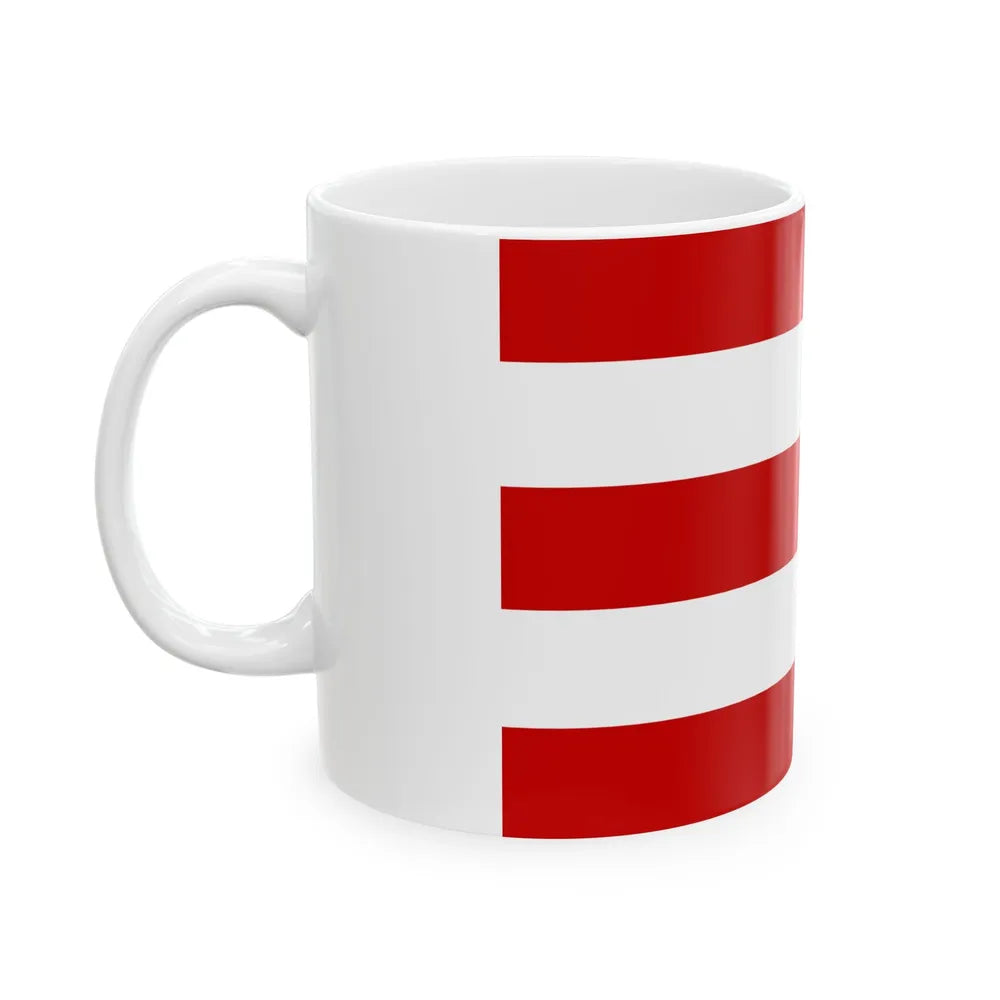 Flag of Cuneo Italy - White Coffee Mug-Go Mug Yourself