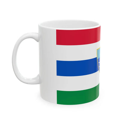 Flag of Herzegovina Neretva Canton Bosnia and Herzegovina - White Coffee Mug-Go Mug Yourself